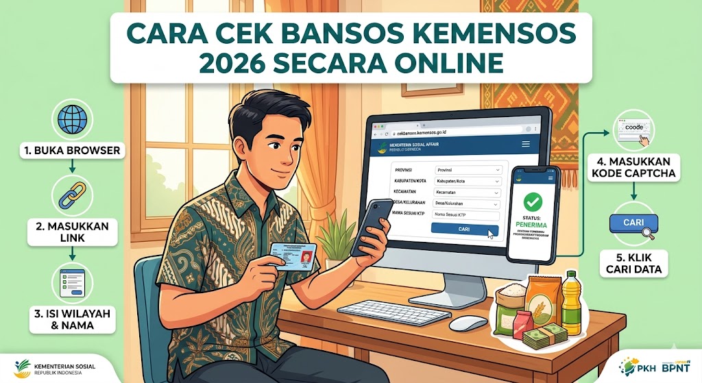Cara Cek Bansos Kemensos 2026 Secara Online