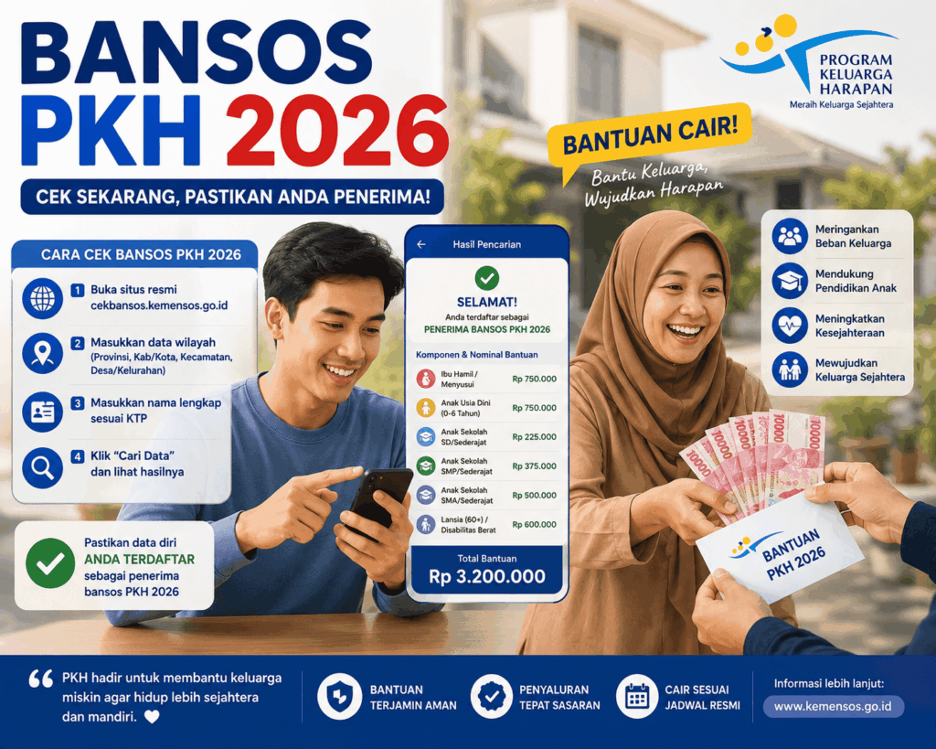 Cara Cek Bansos PKH 2026 Lewat HP Pakai NIK KTP