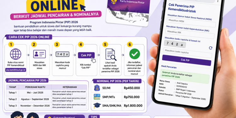 Cek PIP 2026 Online, Berikut Jadwal Pencairan dan Nominalnya