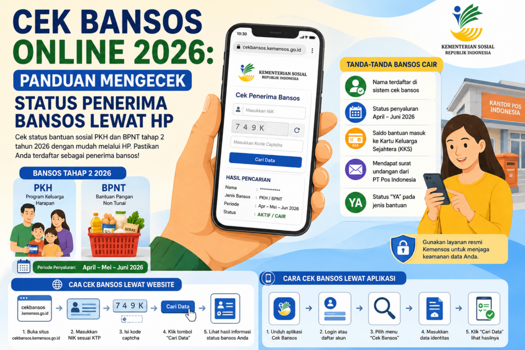 Cek Bansos Online 2026: Panduan Mengecek Status Penerima Bansos Lewat HP