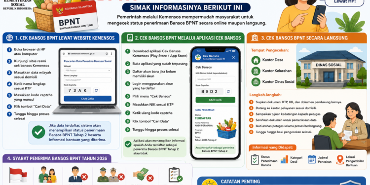 Syarat Penerima Bansos BPNT Tahap 2 Tahun 2026, Simak Informasinya Berikut Ini