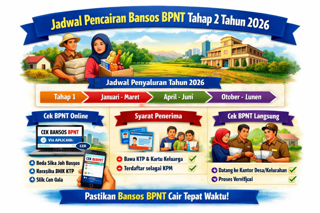 Jadwal Pencairan Bansos BPNT Tahap 2 Tahun 2026