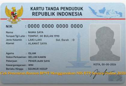 Cek Pencairan Bansos BPNT Menggunakan NIK KTP Secara Online 2026