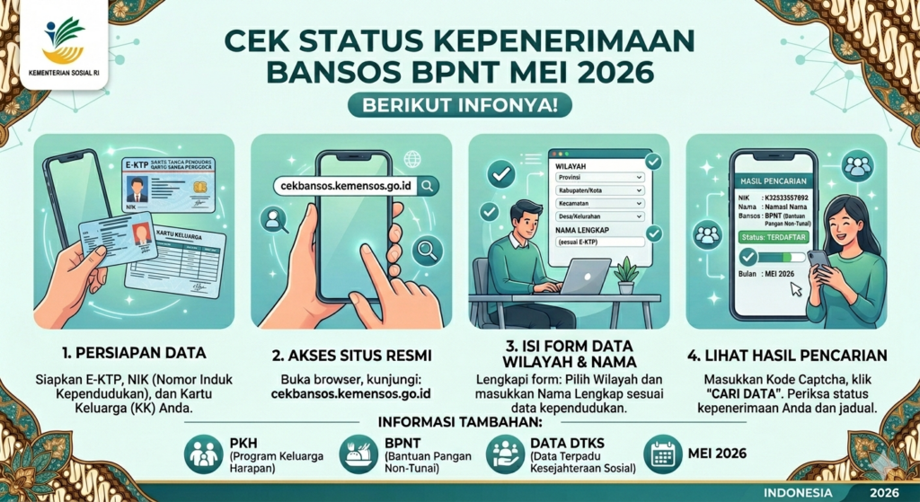 Cek Status Kepenerimaan Bansos BPNT Mei 2026 Berikut Infonya!