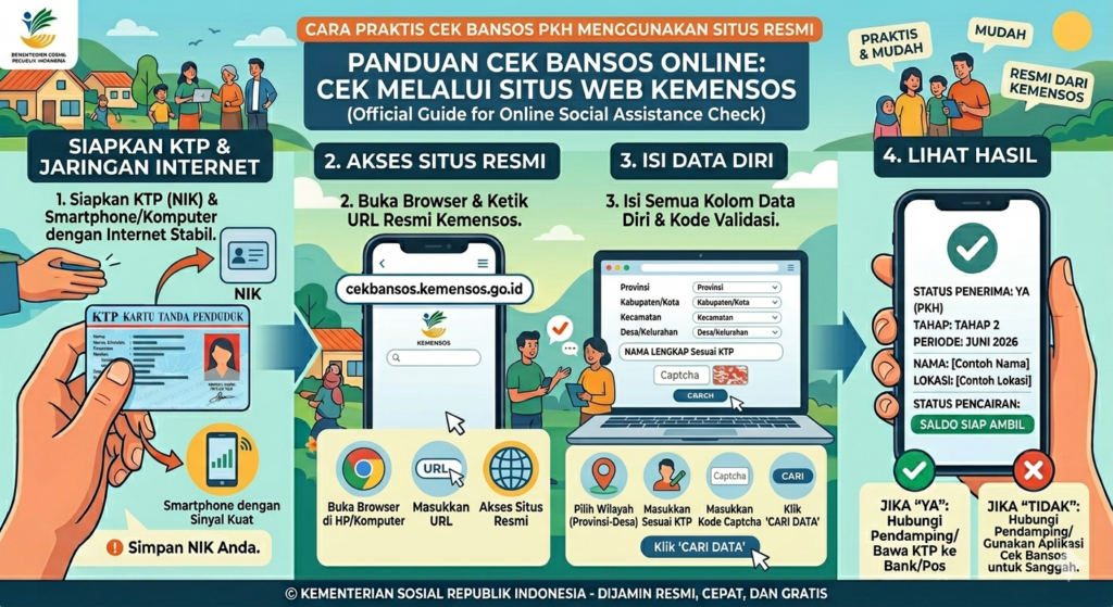 Cara Praktis Cek Bansos PKH Menggunakan Situs Resmi