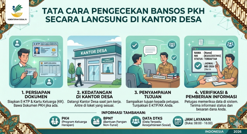 Tata Cara Pengecekan Bansos PKH Secara Langsung di Kantor Desa