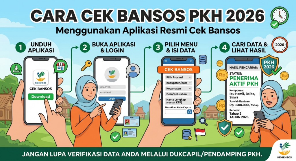 Cara Cek Bansos PKH Menggunakan Aplikasi Resmi Cek Bansos 2026