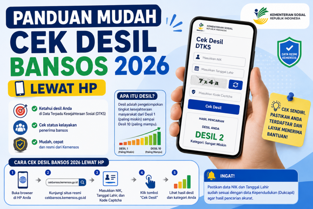 Panduan Mudah Cek Desil Bansos 2026 Lewat HP