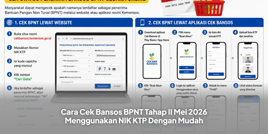 Cara Cek Bansos BPNT Tahap II Mei 2026 Menggunakan NIK KTP Dengan Mudah