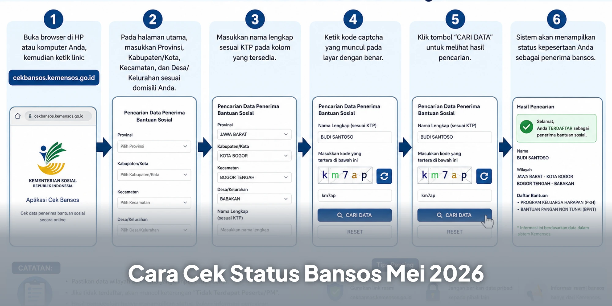 Cara Cek Status Bansos Mei 2026 Melalui Link cekbansos.kemensos.go.id