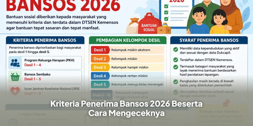 Kriteria Penerima Bansos 2026 Beserta Cara Mengeceknya