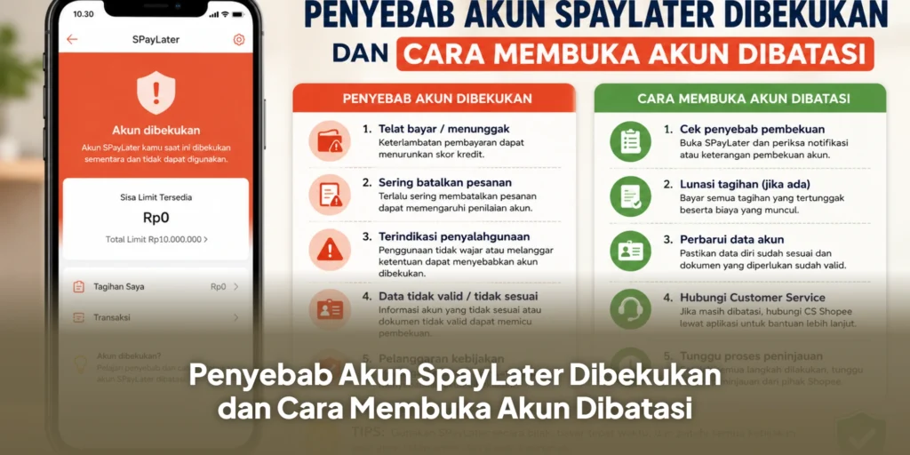 Penyebab Akun SpayLater Dibekukan dan Cara Membuka Akun Dibatasi