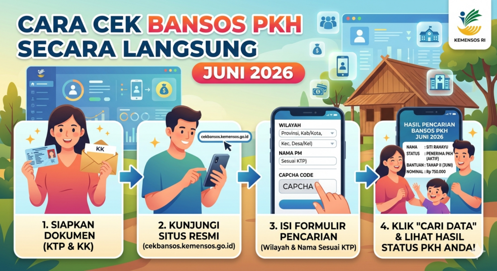 Cara Cek Bansos PKH Secara Langsung Juni 2026