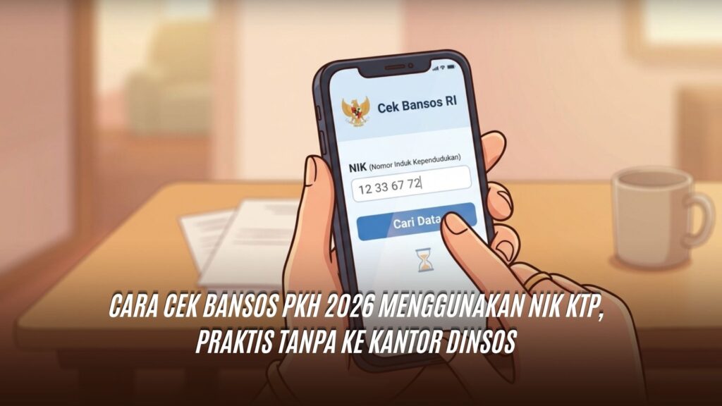 Cara Cek Bansos PKH 2026 Menggunakan NIK KTP, Praktis Tanpa ke Kantor Dinsos