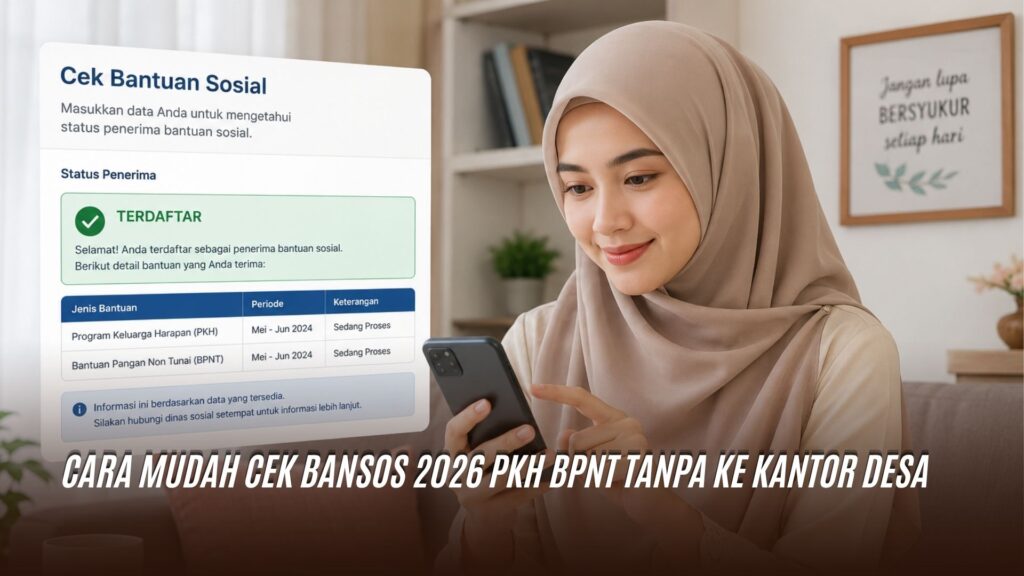 Cara Mudah Cek Bansos 2026 PKH BPNT Tanpa ke Kantor Desa