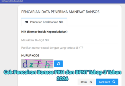 Cek Pencairan Bansos PKH dan BPNT Tahap 3 Tahun 2026