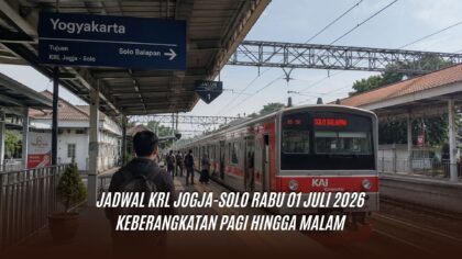 Jadwal KRL Jogja-Solo Rabu 01 Juli 2026 Keberangkatan Pagi Hingga Malam