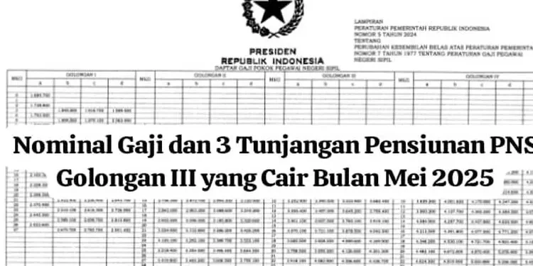 Gaji Pensiunan PNS Mei 2025 Resmi Cair Hari Ini, Cek Besaran dan Tanggal Pencairannya