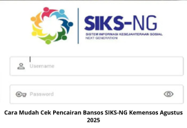 Cara Mudah Cek Pencairan Bansos SIKS-NG Kemensos Agustus 2025