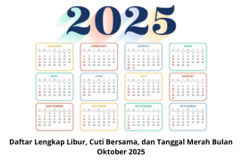 Daftar Lengkap Libur, Cuti Bersama, dan Tanggal Merah Bulan Oktober 2025