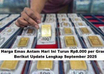 Harga Emas Antam Hari Ini Turun Rp8.000 per Gram, Berikut Update Lengkap September 2025