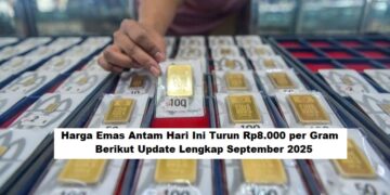 Harga Emas Antam Hari Ini Turun Rp8.000 per Gram, Berikut Update Lengkap September 2025
