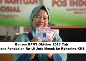Bansos BPNT Oktober 2025 Cair: Dana Penebalan Rp1,6 Juta Masuk ke Rekening KKS