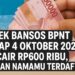 Cek Bansos BPNT Tahap 4 Oktober 2025: Cair Rp600 Ribu, Pastikan Namamu Terdaftar