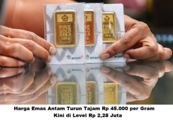 Harga Emas Antam : Hari ini 28 Oktober 2025 Turun Tajam Rp 45.000 per Gram