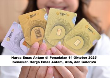 Harga Emas Antam di Pegadaian 14 Oktober 2025: Kenaikan Harga Emas Antam, UBS, dan Galeri24
