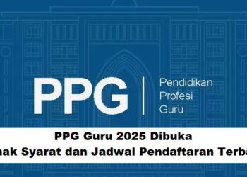 PPG Guru 2025 Dibuka! Simak Syarat dan Jadwal Pendaftaran Terbaru