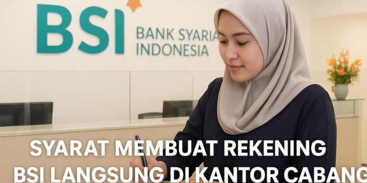 Syarat Membuat Rekening BSI Langsung di Kantor Cabang