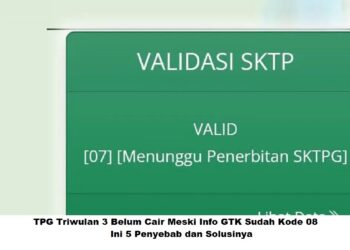 TPG Triwulan 3 Belum Cair Meski Info GTK Sudah Kode 08: Ini 5 Penyebab dan Solusinya