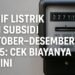 Tarif Listrik PLN Subsidi Oktober–Desember 2025: Cek Biayanya di Sini.