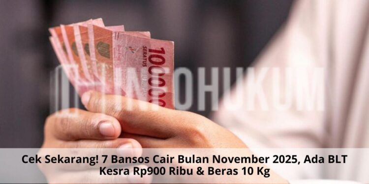 Cek Sekarang! 7 Bansos Cair Bulan November 2025, Ada BLT Kesra Rp900 Ribu & Beras 10 Kg