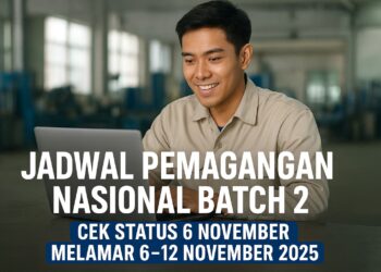 Jadwal Pemagangan Nasional Batch 2, Cek Status 6 November & Melamar 6–12 November 2025