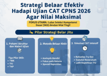 Strategi Belajar Efektif Hadapi Ujian CAT CPNS 2026 Agar Nilai Maksimal
