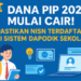 Dana PIP 2025 Mulai Cair, Pastikan NISN Terdaftar di Sistem Dapodik Sekolah