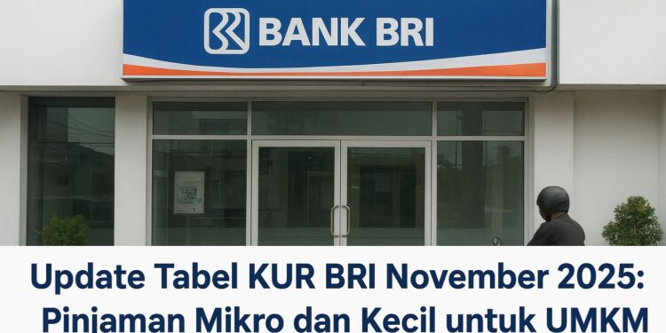 Update Tabel KUR BRI November 2025 Pinjaman Mikro dan Kecil untuk UMKM