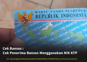 Cek Bansos : Cek Penerima Bansos Menggunakan NIK KTP