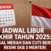 Jadwal Libur Akhir Tahun 2025 Tanggal Merah dan Cuti Bersama Resmi SKB 3 Menteri