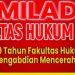 Puncak Milad Ke-39 Fakultas Hukum UMSU Akan Digelar Hari ini