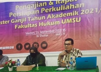 Jelang Semester Ganjil 2021/2022, Fakultas Hukum UMSU Gelar Pengajian dan Rapat Persiapan Perkuliahan