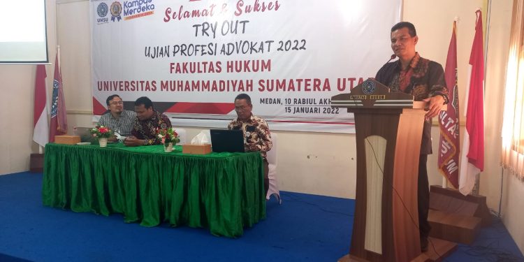 Try out Ujian Profesi Advokat tahun 2022  Sukses digelar Fakultas Hukum UMSU