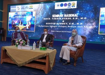 SEMINAR NASIONAL “MAHASISWA SEBAGAI PELOPOR BUDAYA ANTI KORUPSI”