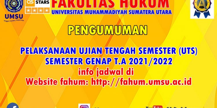 Pelaksanaan Ujian Tengah Semester (UTS) Semester Genap T.A 2021/2022
