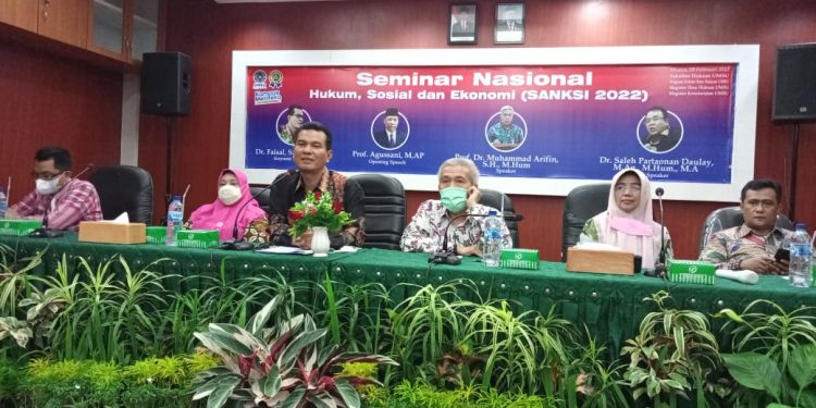 Seminar Nasional Hukum, Sosial dan Ekonomi (SANKSI 2022) “Keselamatan dan Ketahanan Masyarakat Pasca Pandemi Covid 19”