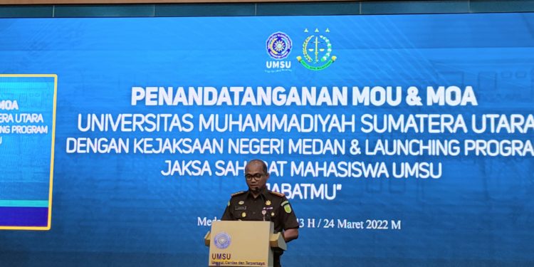 Kajari Medan Teuku Rahmatsyah, S.H., M.,H Berharap Program JabatMU yang di Gagas FH UMSU Menjadi Barometer Bagi Kejaksaan Negeri Yang Ada di Indonesia