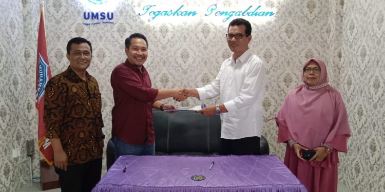 Perluas Jejaring, Fakultas Hukum UMSU selenggarakan MoU dengan Kolegium Jurist Institute