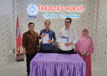 Perluas Jejaring, Fakultas Hukum UMSU selenggarakan MoU dengan Kolegium Jurist Institute